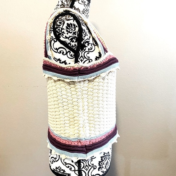 Andrew Marc New York Women's Crocheted Multicolored Top Sz-L - Picture 3 of 7